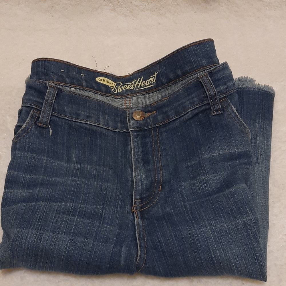 Denim crop jeans